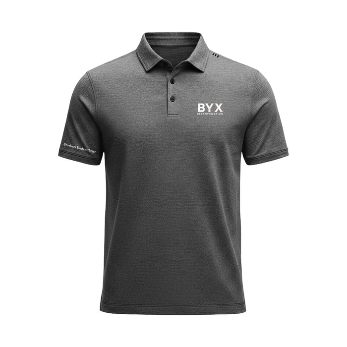Beta Upsilon Chi lululemon Evolution Short-Sleeve Polo - Heathered Black