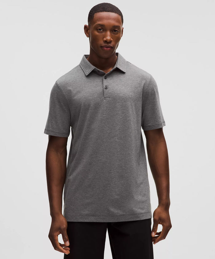 Beta Upsilon Chi lululemon Evolution Short-Sleeve Polo - Heathered Black