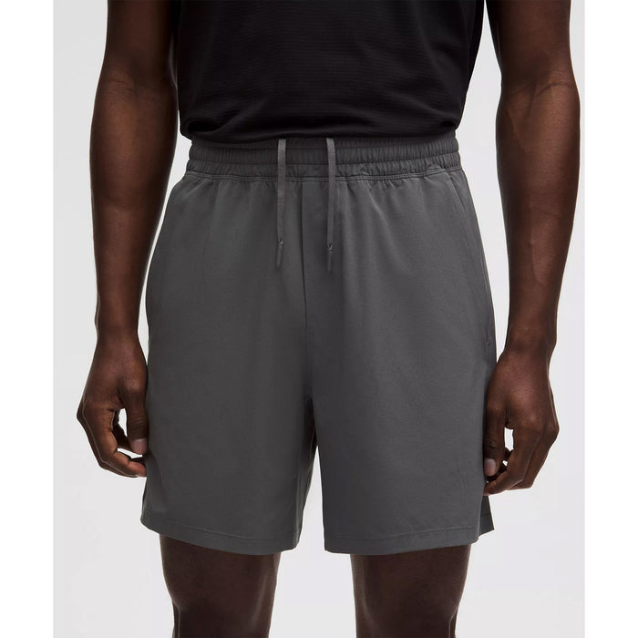 Beta Upsilon Chi lululemon Pace Breaker Linerless Short - Onxy Grey 7"