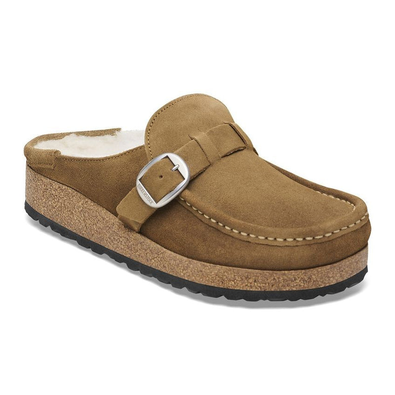 Birkenstock Buckley Shearling Leather Suede 1018127  Tea Color Narrow