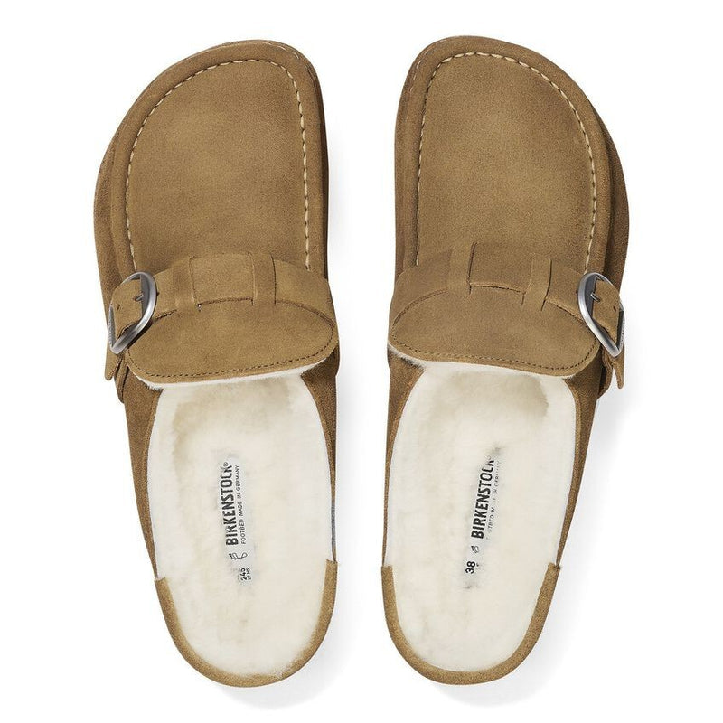 Birkenstock Buckley Shearling Leather Suede 1018127  Tea Color Narrow