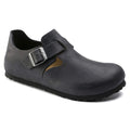 Birkenstock London Leather Unisex Slip on Shoes 166541  Black