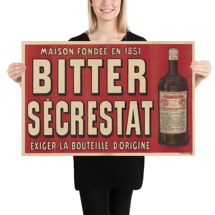 Bitter Sécrestat Vintage Advertising Poster, 1851