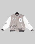 BLACK LINX LETTERMAN JACKET "GREY AREA"