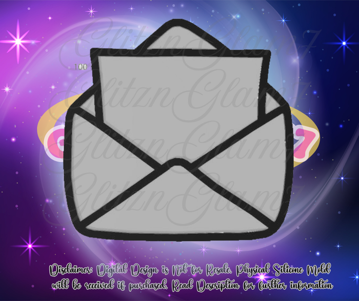 Blank Mailing Letter Premium Silicone Mold (Cardstock Option)