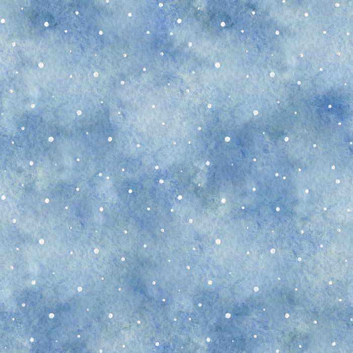 Blender Fabric, Blue Fabric with random Dots, Cotton or Fleece, 3853 - Beautiful Quilt