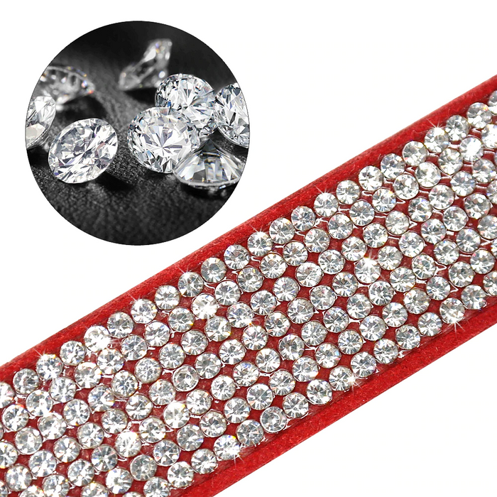 Bling Blue Suede Collar - Dogs and Horses