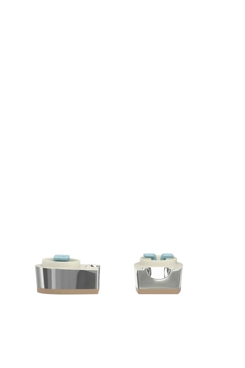 Block Heel Kit 1.5 Silver Metallic