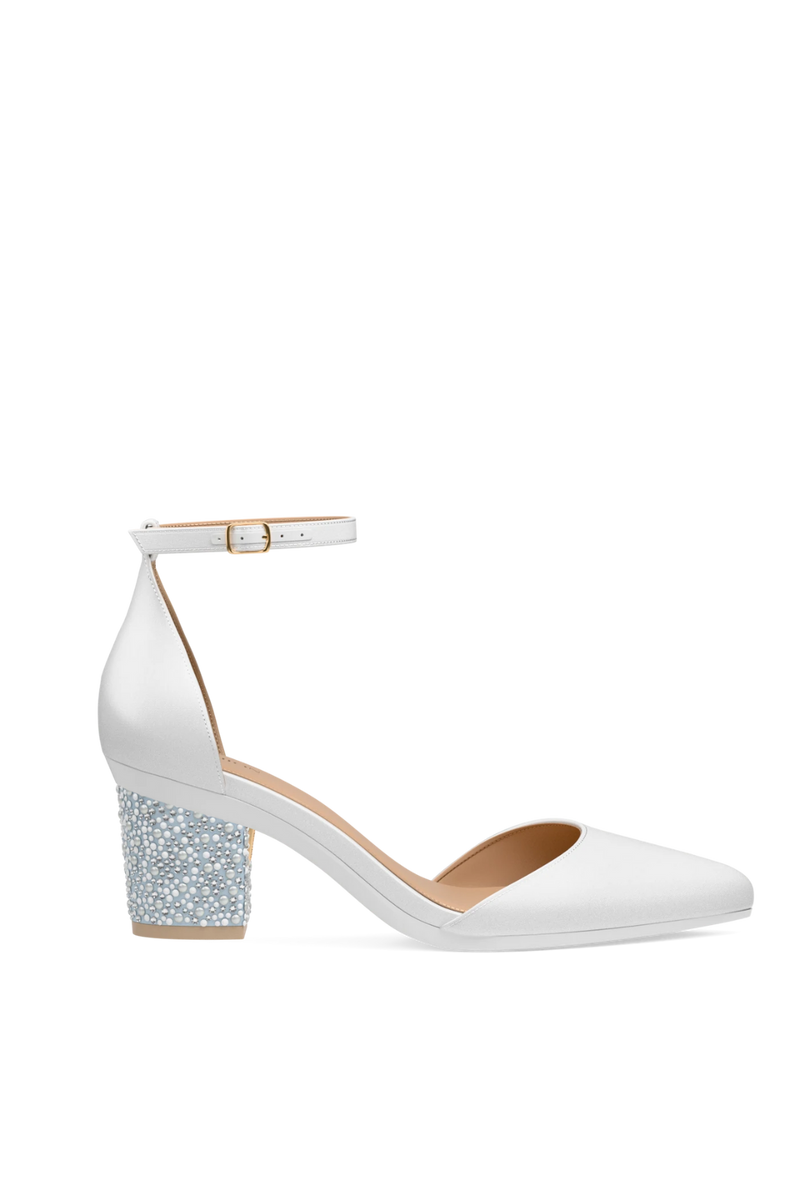 Block Heel Kit 3 Baby Blue Pearl & Rhinestone
