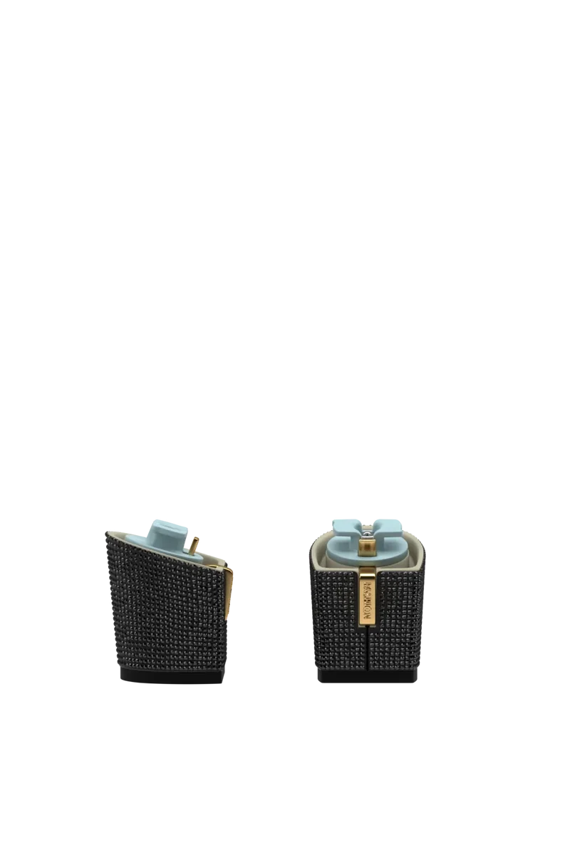 Block Heel Kit 3 Coal Rhinestone