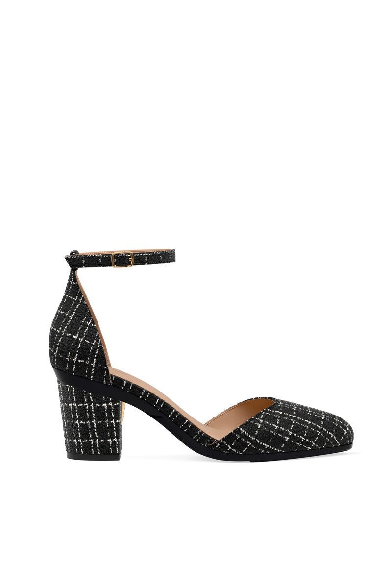 Block Heel Kit 3 Coal Tweed
