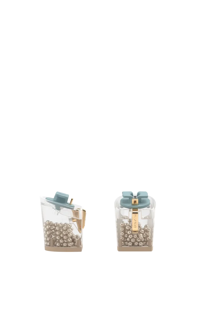 Block Heel Kit 3 Ivory Pearl Transparent