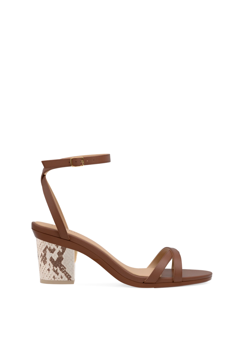 Block Heel Kit 3 Ivory Snakeskin