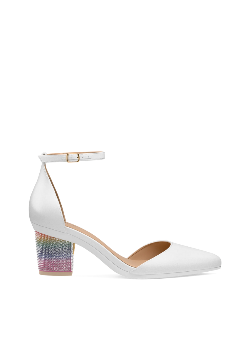 Block Heel Kit 3 Rainbow Rhinestone