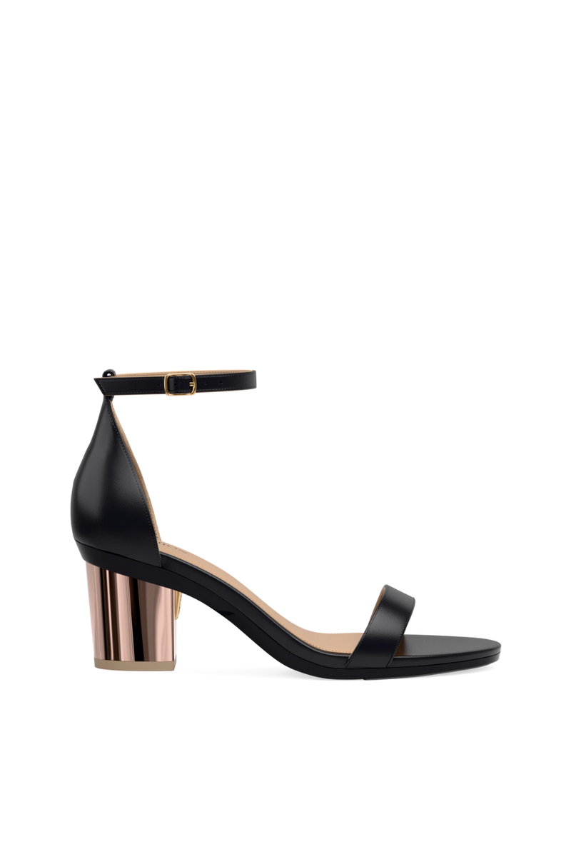 Block Heel Kit 3 Rose Gold Metallic