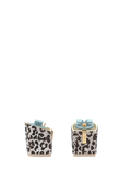 Block Heel Kit 3 Snow Leopard Rhinestone