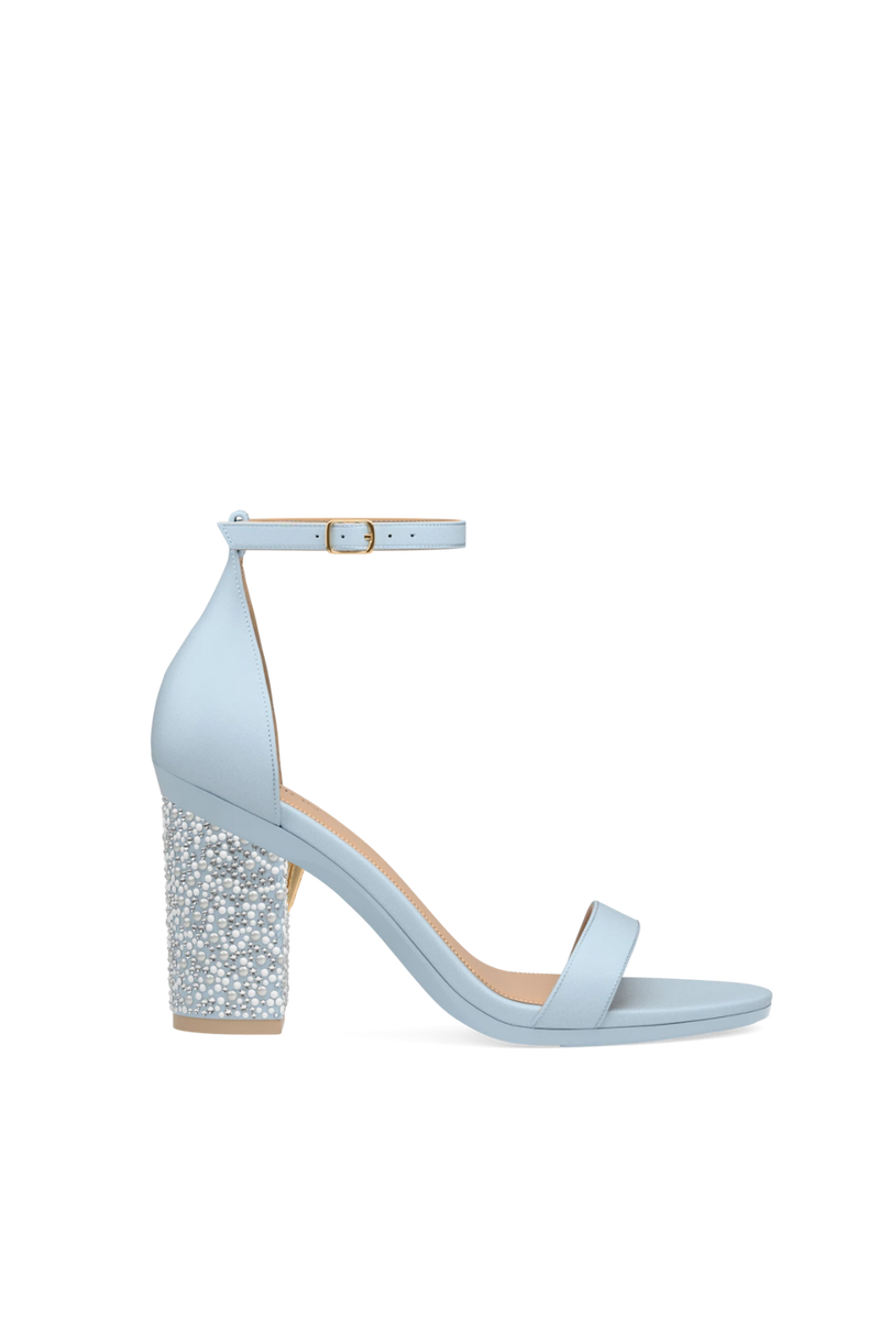 Block Heel Kit 4 Baby Blue Pearl & Rhinestone