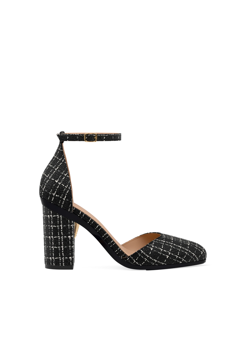 Block Heel Kit 4 Coal Tweed