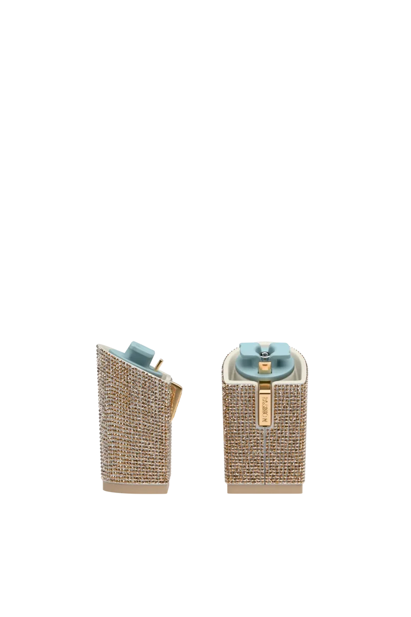 Block Heel Kit 4 Gold Rhinestone