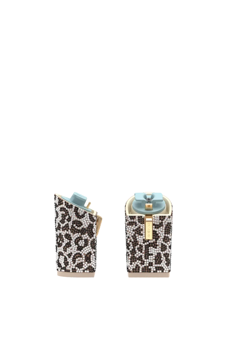 Block Heel Kit 4 Snow Leopard Rhinestone