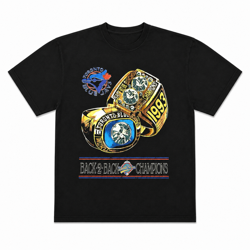 BLUE JAYS "1993 WORLD SERIES CHAMPIONS" GRAPHIC TEE BLACK