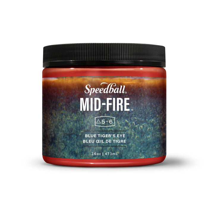 Blue Tiger's Eye Speedball Mid Range Glaze Pint