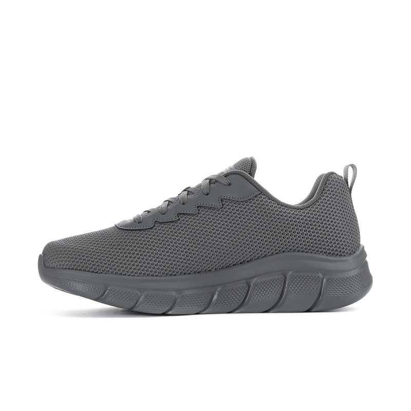 Skechers men's dark grey mesh lace-up sneakers with grippy tread sole