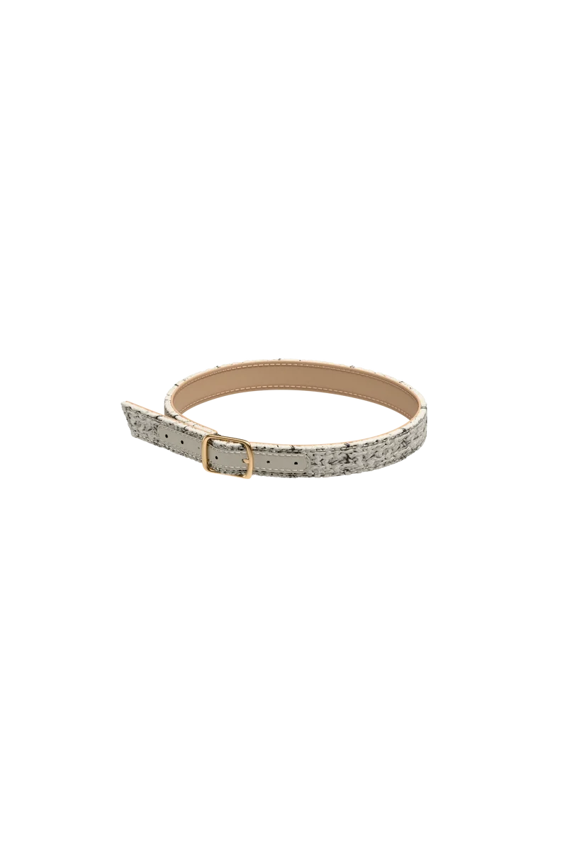 Bone Tweed Ankle Strap