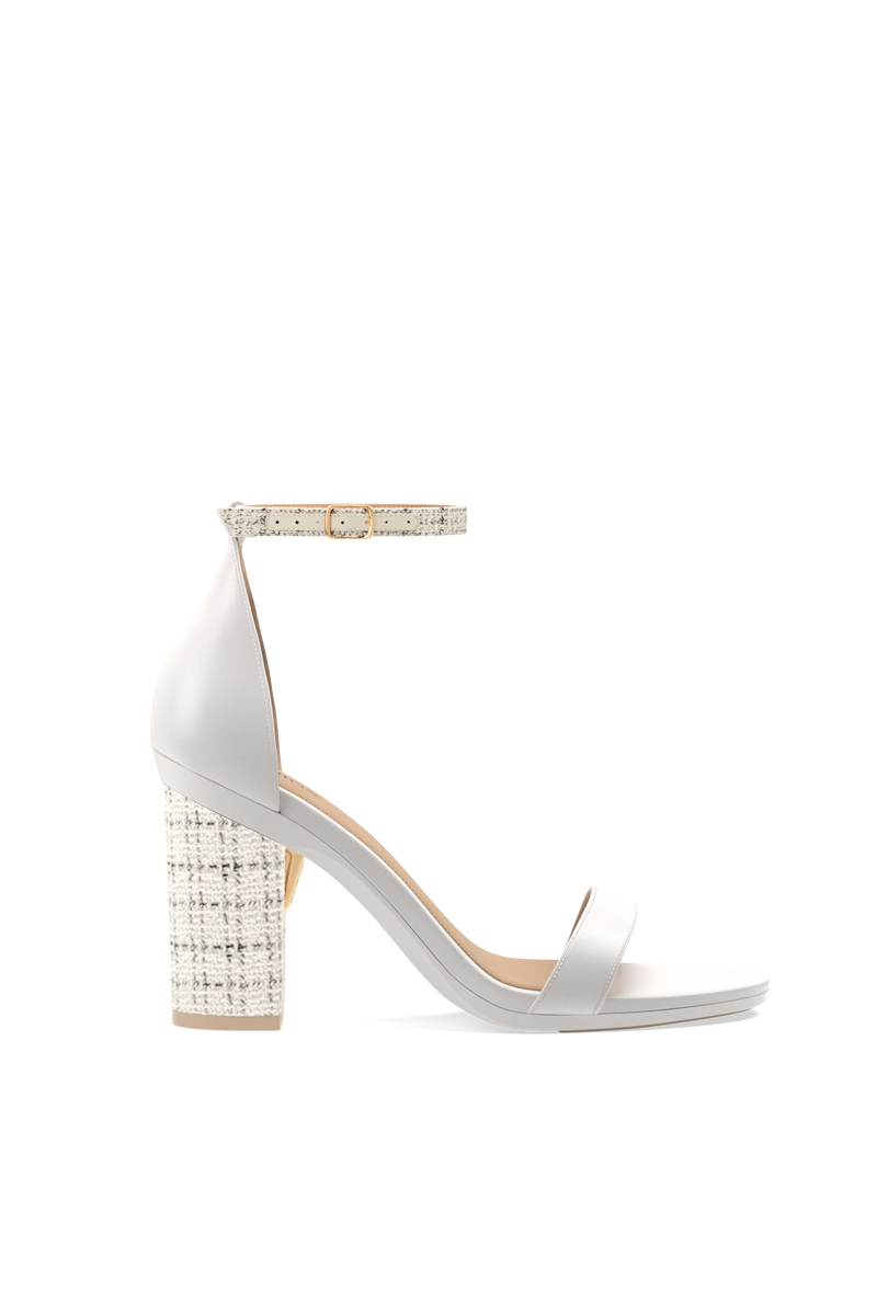 Bone Tweed Ankle Strap