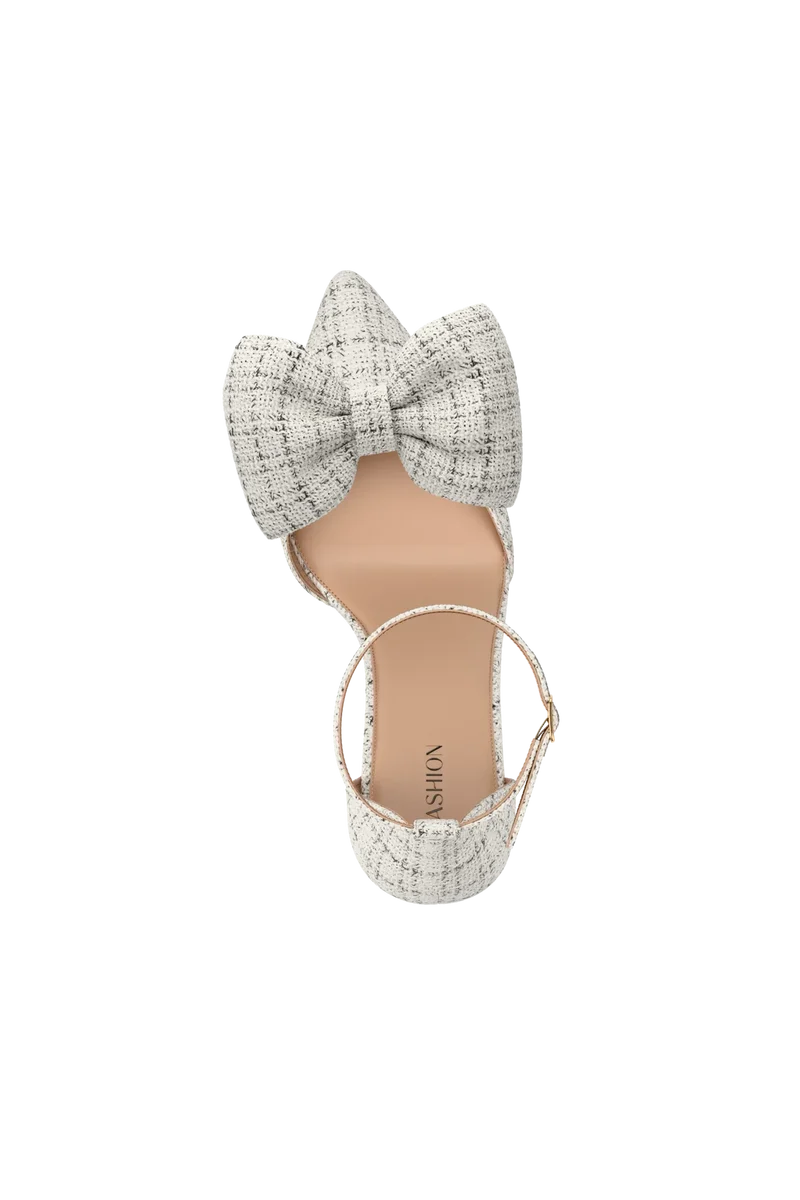 Bone Tweed Bow