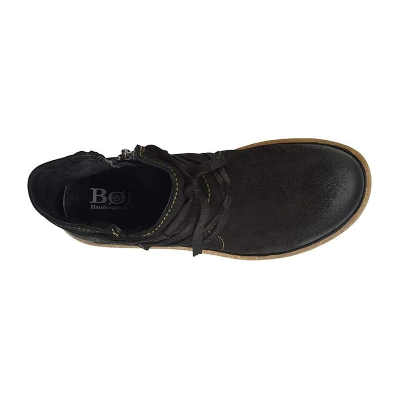 Born Tarkiln Black Suede Tie Wrap Ankle Chukka Boot Women 10 BR0013609 Casual
