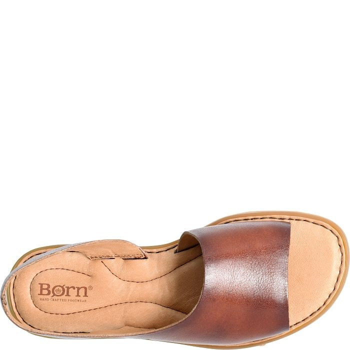 Born Women's Inlet Leather Sandal  Dark Tan BR0002292 US 6.5