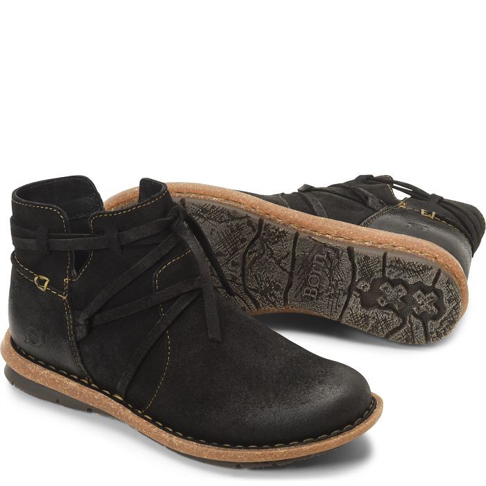 Born Women’s Tarkiln Black Distressed Ankle Boot BR0017409