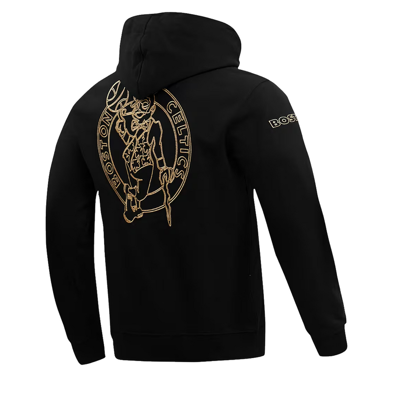 BOSTON CELTICS BLACK & GOLD PULLOVER HOODIE