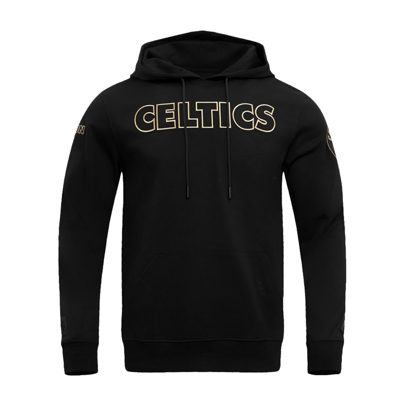 BOSTON CELTICS BLACK & GOLD PULLOVER HOODIE