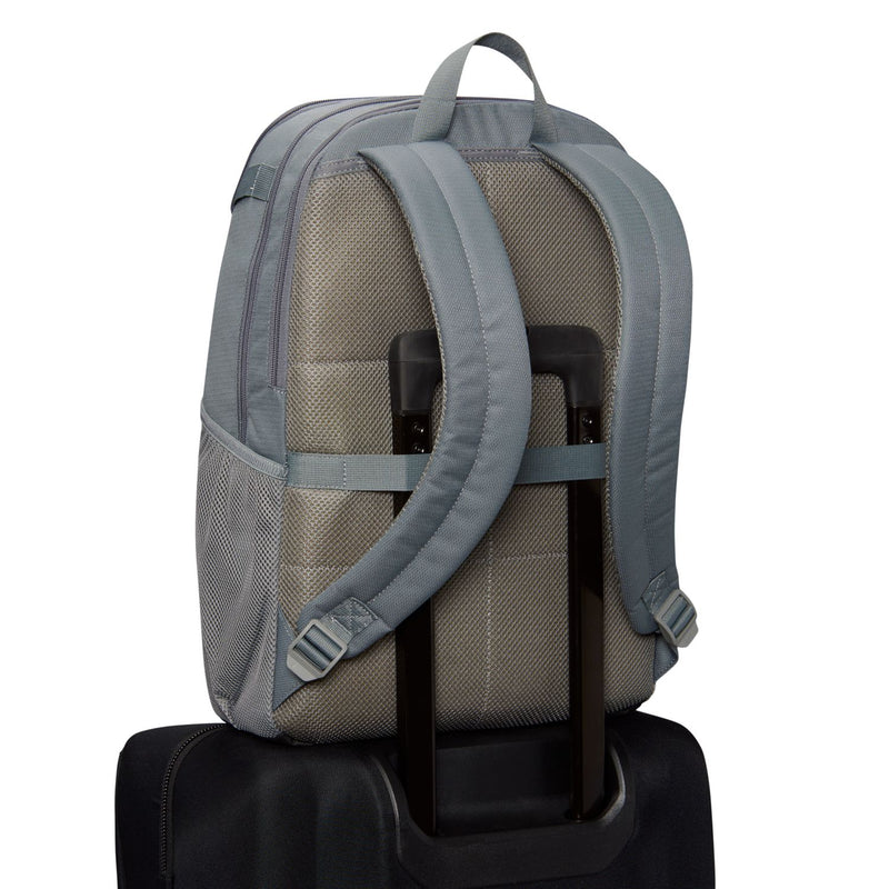 Nike Brasilia medium backpack back view with padded harness straps and support panel