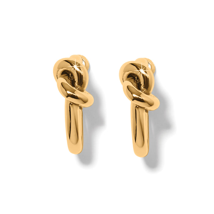 Brighton Interlok Single Knot Hoop Earrings -Gold
