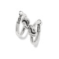 Brighton Interlok Single Knot Hoop Earrings -Silver