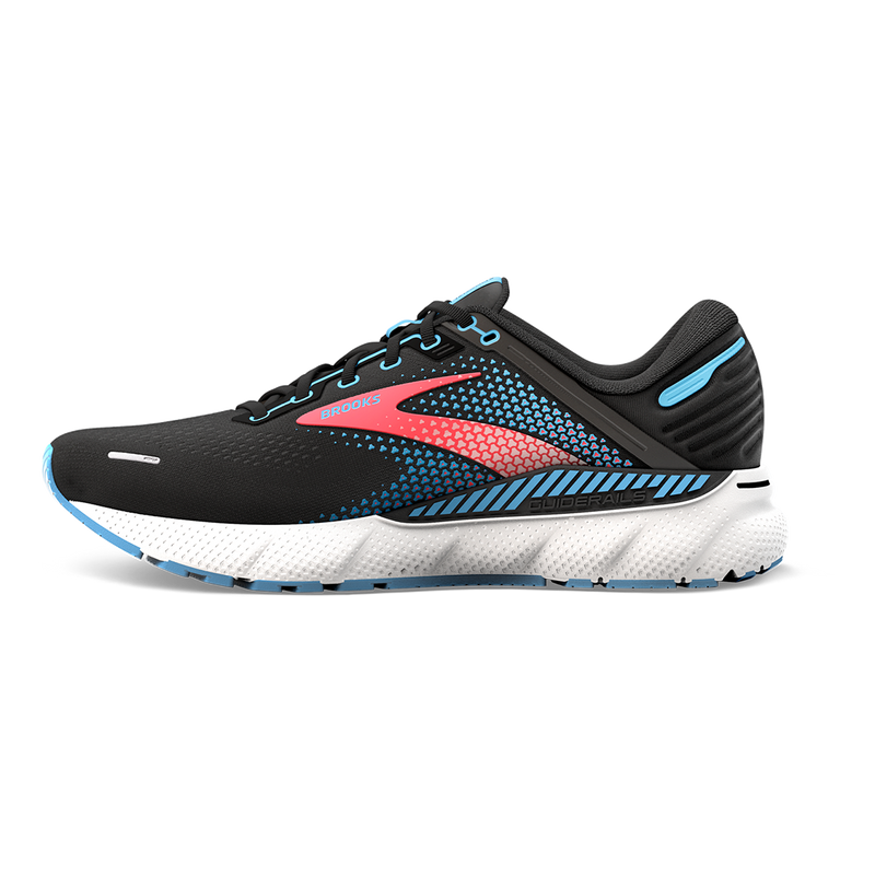 Brooks Adrenaline GTS 22 - Black - Lake Blue - Coral