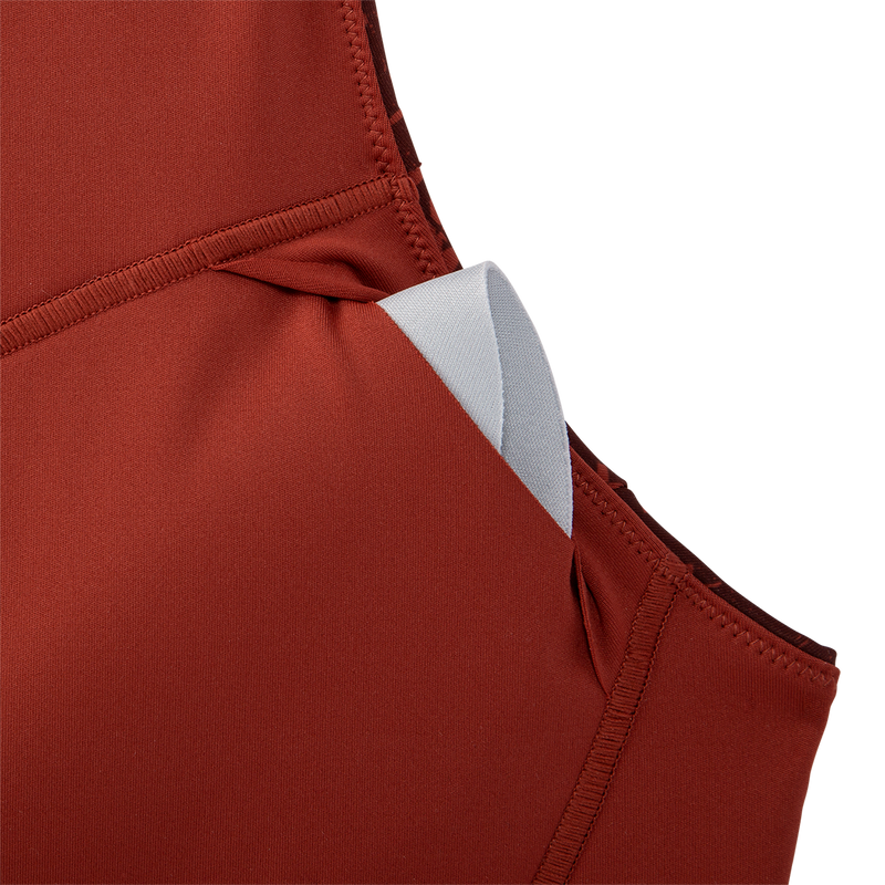 Brooks Drive 3 Pocket Run Bra - RR Glitch Print - Copper