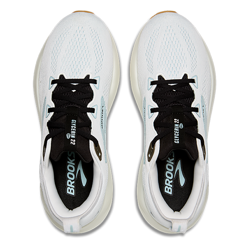 Brooks Glycerin 22 Bright White - Winter Sky - Black