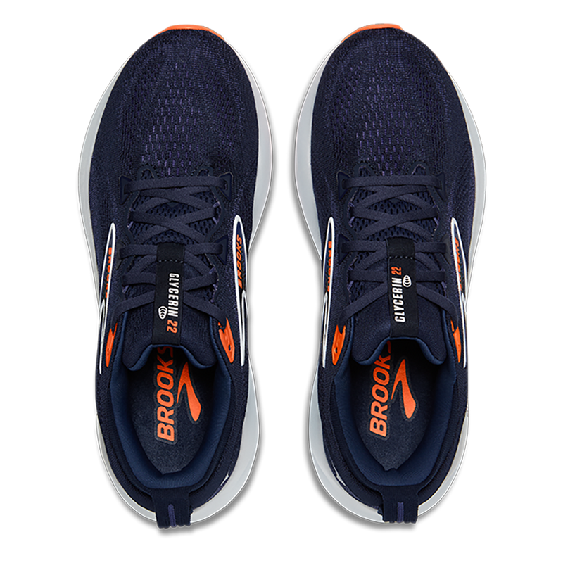Brooks Glycerin 22 Peacoat - Blue Ribbon - Orange