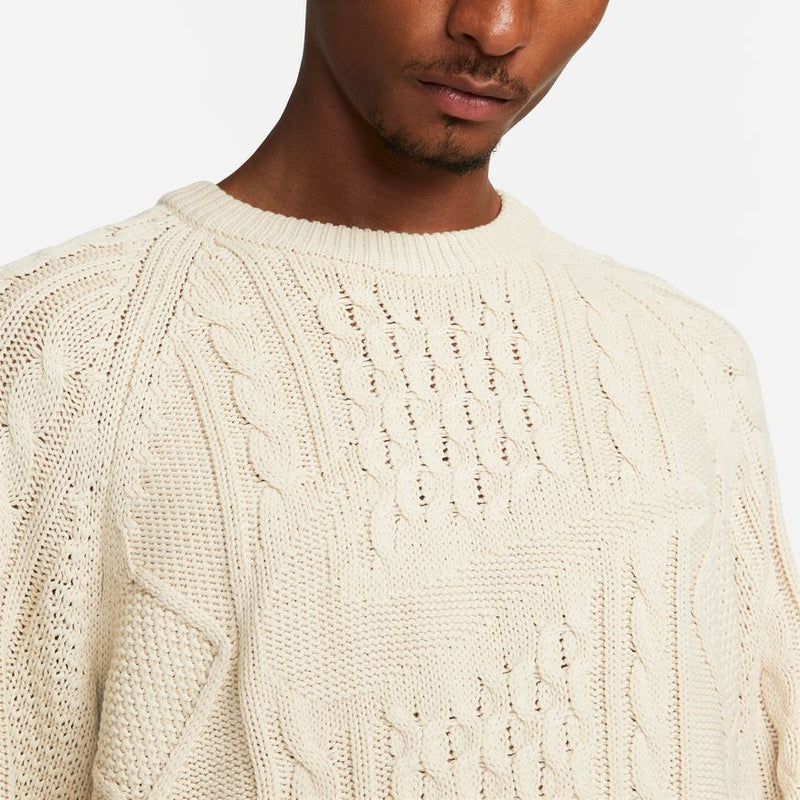 CABLE KNIT SWEATER "RATTAN"