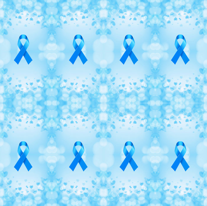 Cancer Fabric, Colon Cancer Ribbon Fabric with a Heart Background, Cotton or Fleece, 3796 - Beautiful Quilt