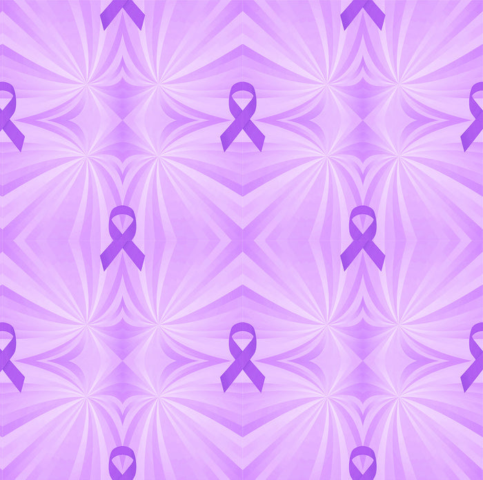 Cancer Fabric, Pancreatic Cancer Geometric Ribbon, Cotton or Fleece 3793 - Beautiful Quilt