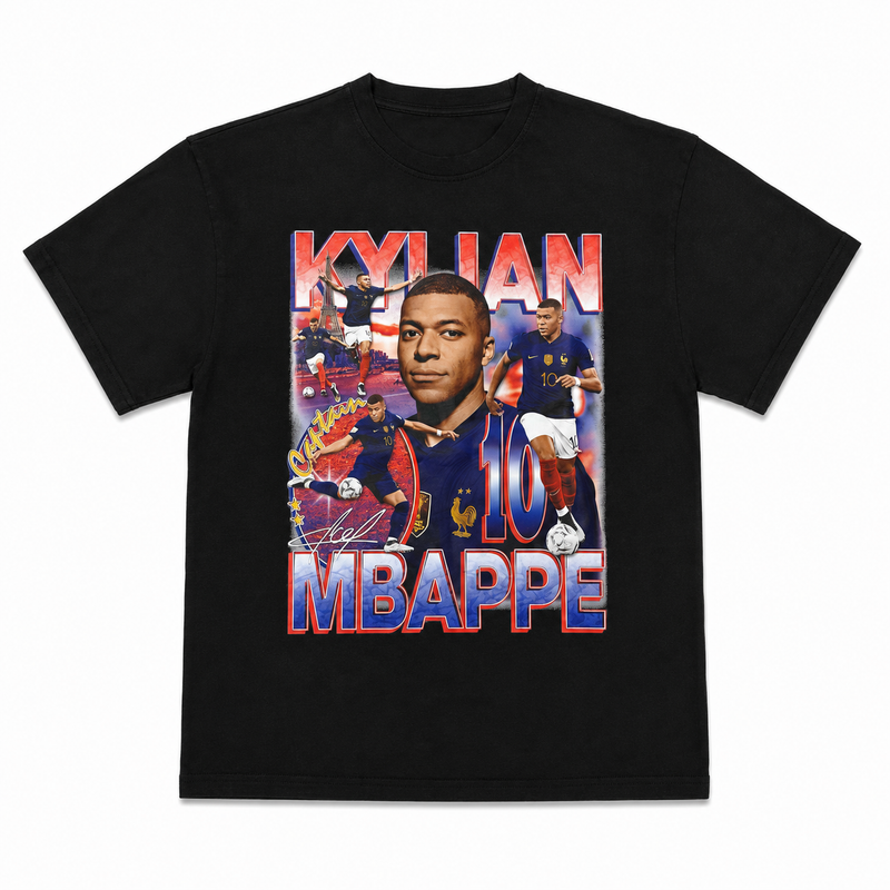 CAPTAIN KYLIAN MBAPPE GRAPHIC TEE BLACK