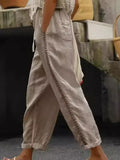 Casual Lace Cutout Patchwork Niner Pants