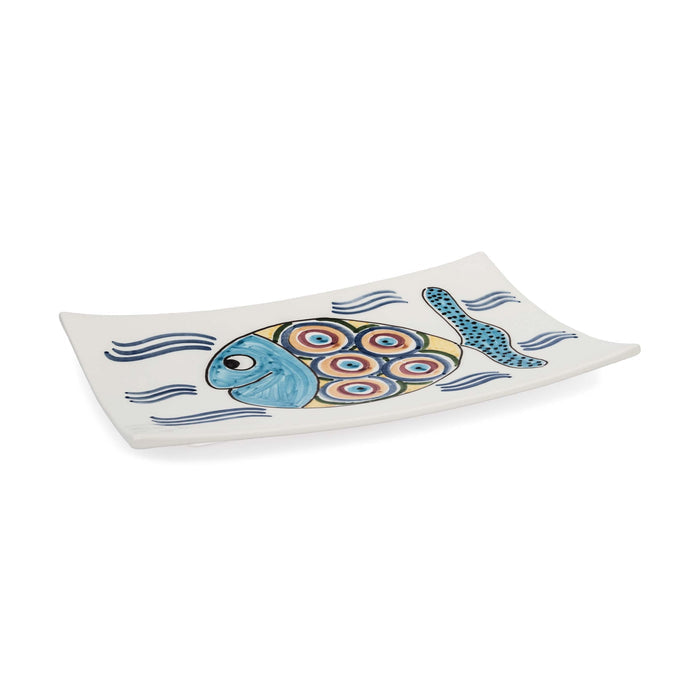 Ceramic Serving Platter PESCI by Improntabarre 08