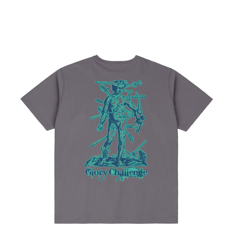 CHALLENGED T-SHIRT CHARCOAL GRAPE