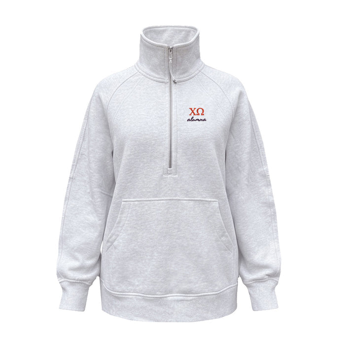 Chi Omega ALUMNA lululemon Scuba Oversized Funnel-Neck Half Zip Long
